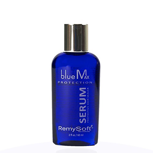 RemySoft blueMax Daily Refresher & Protective Silicone Serum Set - Safe for Hair Extensions Weaves and Wigs - Salon Formula Leave-in Conditioner & Serum