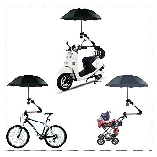 Umbrella Holder for Stroller, 360° Adjustable Bike Umbrella Stretch Mount Stand Holder Baby Stroller Pram Chair(Black)