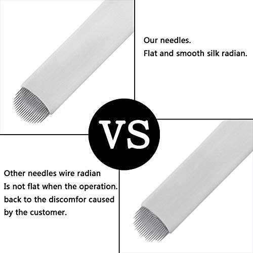 Microblading Needles - Tazay 60pcs S7,S12,U18 Assorted Permanent Makeup Manual Eyebrow Tattoo Needle Microblading Blades for Microblading Supplies,Microblading Kits