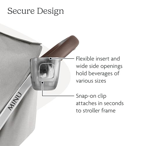 UPPAbaby Cup Holder for Vista, Cruz, Minu and Minu Duo Strollers/Quick Attachment/Holds Beverages of Various Sizes/Folds Attached
