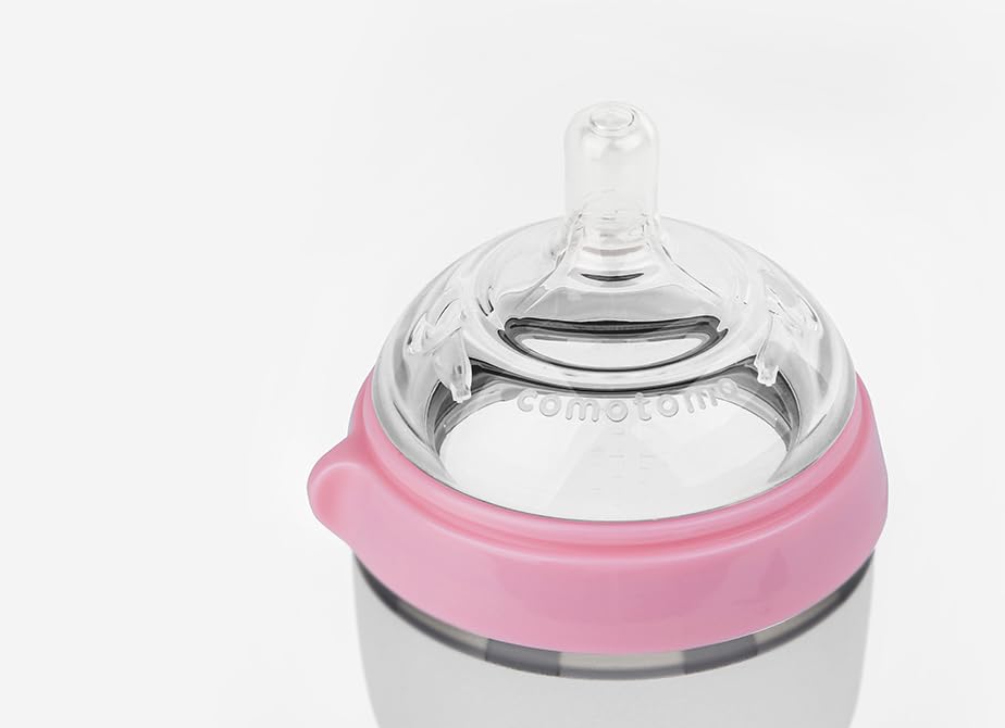 Comotomo Baby Bottle Single Pack, Pink, 8oz