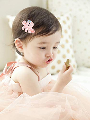 inSowni 16 Pack Embroidery Cute Fruit Animal Fully Lined Alligator Hair Clips Accessories Barrettes for Baby Girl Toddlers Infants Kids Teens One Size