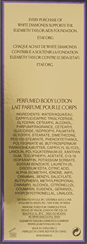 Elizabeth Taylor White Diamonds Body Lotion for Women, 100 ml
