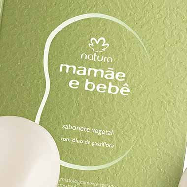 Natura - Linha Mamae e Bebe - Sabonete em Barra Vegetal 5 x 100 Gr - (Natura - Mom & Baby Collection)