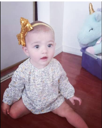 CellElection 15Pcs Baby Girls Headbands 4'' Big Boutique Bling Sparkly Glitter Sequin Hair Bows Headband Elastic Hair Bands Hair Accessories for Toddlers Infants Newborns