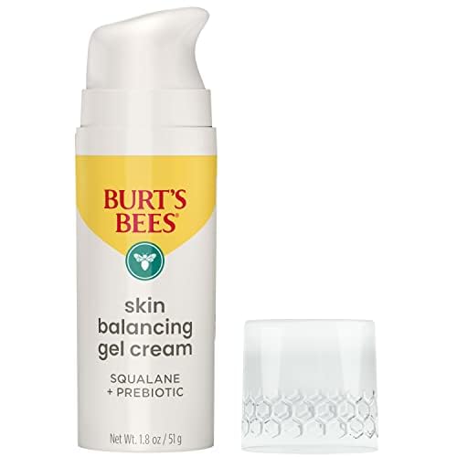 Burt's Bees Clear and Balanced Skin Balancing Gel Cream With Squalane and Prebiotic, Gel Moisturizer for Breakout-Prone Skin, 99 Percent Natural Origin Skin Care, 1.8 oz. Bottle - Pack of 2