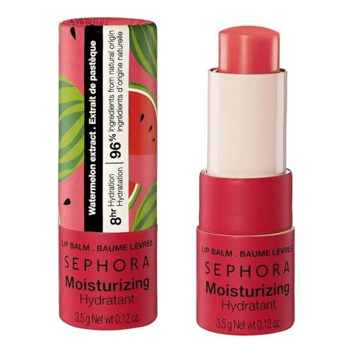 SEPHORA COLLECTION Moisturizing Lip Balm - Nourishing Lip Care with 8 Hours of Hydration, Soothing and Refreshing Formula for Soft, Smooth Lips Watermelon