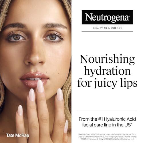 Neutrogena Hydro Boost Hyaluronic Acid Lip Balm, Nourishing Vitamin E Leaves Lips Feeling Hydrated, Sheer Pink Tinted Color with a Sweet Berry Flavor, Sheer Berry, 0.5 oz