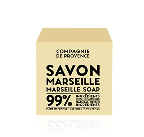 Compagnie de Provence Savon Marseille Palm Soap Cube - 400 grams - Made in France