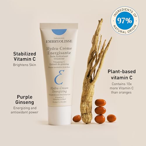 Embryolisse Vitamin C Energizing Face Moisturizer. Radiance-Boosting, Anti-Aging Daily Cream for Immediate and long-lasting hydration & Glow, 1.35 Fl Oz