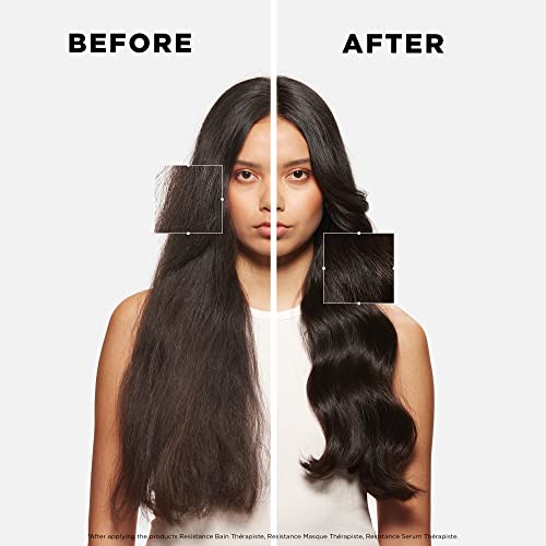 KÉRASTASE Resistance Bain Therapiste Shampoo, Repairing Gel Shampoo, Soothing Texture for Itchy Scalp, Heat Protectant with Protein for Weak Hair for Over-Processed and Damaged Hair, 8.5 Fl Oz