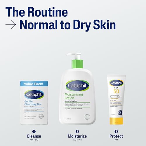 CETAPHIL Gentle Cleansing Bar, 4.5 oz Bar (Pack of 3), Nourishing Cleansing Bar For Dry, Sensitive Skin, Non-Comedogenic, Non-Irritating For Sensitive Skin