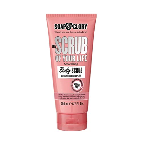 Soap & Glory Original Pink The Scrub Of Your Life Exfoliating Body Scrub - Smoothing & Buffing Vegan Scrub - Rose & Bergamot Body Polish with Shea Butter & Vitamin E (200ml)