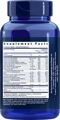 Life Extension Children's Formula Mix™, multivitamin for Kids, 18 Essential Vitamins and Minerals, Berry Flavored with no Added Sucrose, Gluten-Free, Non-GMO, 120 chewable Tablets