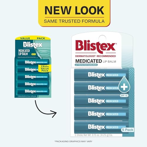 Blistex Medicated Lip Balm, 0.15 Ounce, Prevent Dryness & Chapping, SPF 15 Sun Protection, Seals in Moisture, Hydrating Lip Balm, Easy Glide Formula for Full Coverage, 1 Pack