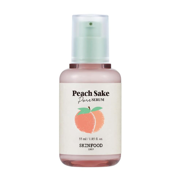 SKINFOOD Peach Sake Pore Serum - Pore Minimizer & Sebum Control - Skin Smoothing Facial Serum for Oily Skin - Pore Refining Serum & Pore Tightening 45ml (1.52 oz)