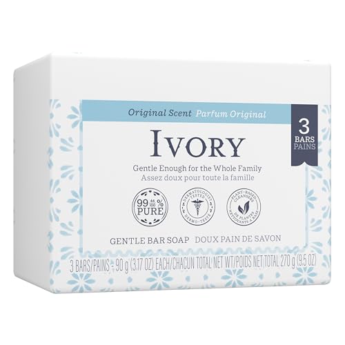 Ivory Simply Ivory Bath Bar for Unisex, 3 Count