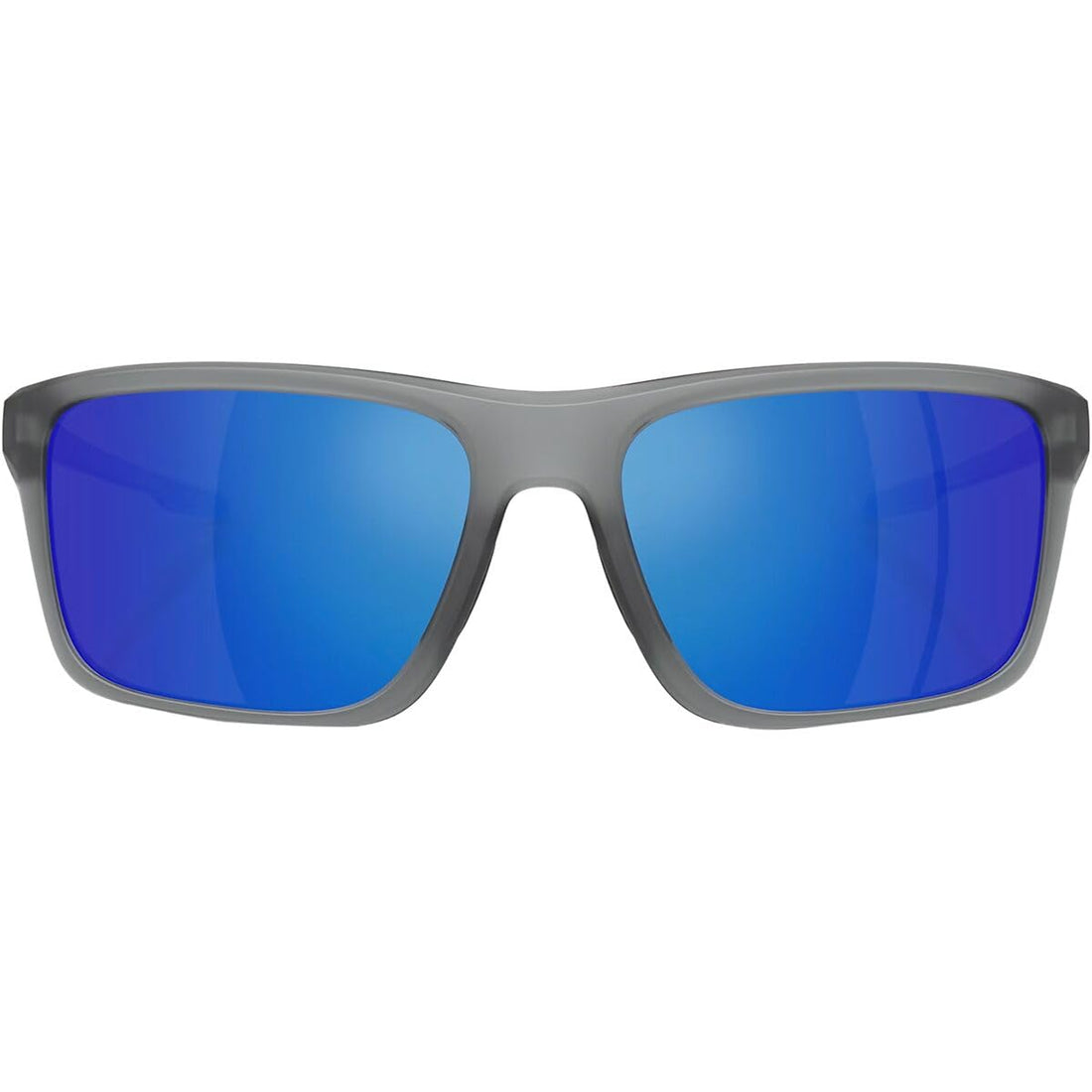 Native Eyewear Men's XD9043 Tavern Square Sunglasses, Matte Smoke Crystal/Blue Mirrored Polarized, 57 mm
