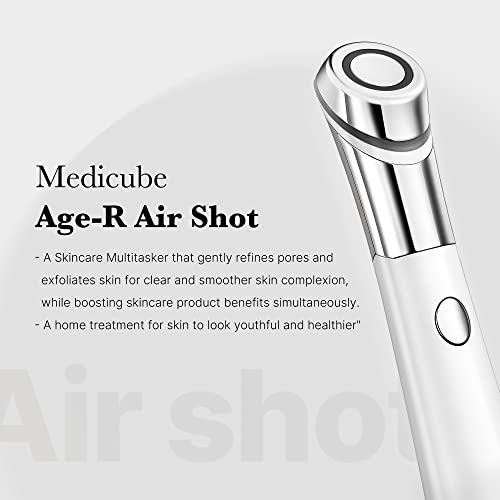 Medicube Age-R ATS Air Shot - Microneedling Pore Tightening Skin Care Device for Enhanced Absorption, Pore Refinement, and Smoother Skin Texture - Exfoliation, Skin Rejuvenation - Korean Skin Care