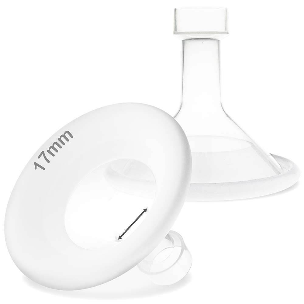 Nenesupply 17mm Soft Flange Compatible with Medela Breast Pump Parts Replace 17mm Flange for Medela Acessories Compatible with Pump in Style Parts Symphony Swing Harmony Pumps and Personalfit Flex