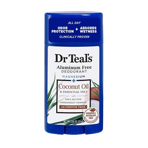 Dr. Teals Deodorant Variety Gift Set (2 Pack, 2.65oz Ea.) - Eucalyptus, & Coconut Oil - Essential Oils, Shea Butter & Magnesium Help Absorb Moisture & Keep Skin Clean & Healthy