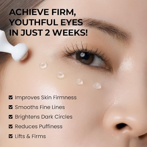 [SKIN&LAB] Bakuchiol Eye Serum with Caffeine, Roll-on Korean Under Eye Serum, Anti-Aging Wrinkle Care for Fine Lines, vegan, cruelty-free, 0.5 fl. Oz