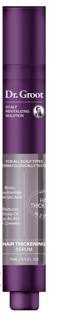 Dr. Groot Award-Winning Hair Thickening Serum for Hair Loss, Thinning Hair, Korean Hair Care, Scalp Treatment, Clinically Tested, Thicker Hair, Reduces Oil, Roll On
