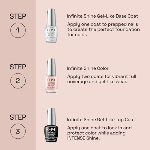 OPI Infinite Shine 2PC Base Coat Top Coat Duo Pack | Long Wear Nail Polish Value Set | Protects Nails & High Shine Gloss