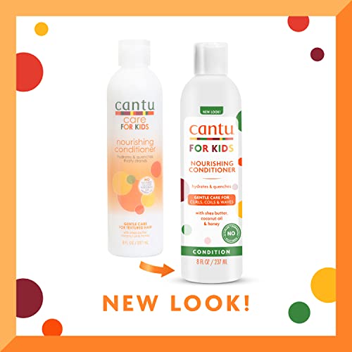 Cantu Care for Kids Nourishing Sulfate-free Conditioner with Shea Butter, 8 fl oz (Pack of 3)