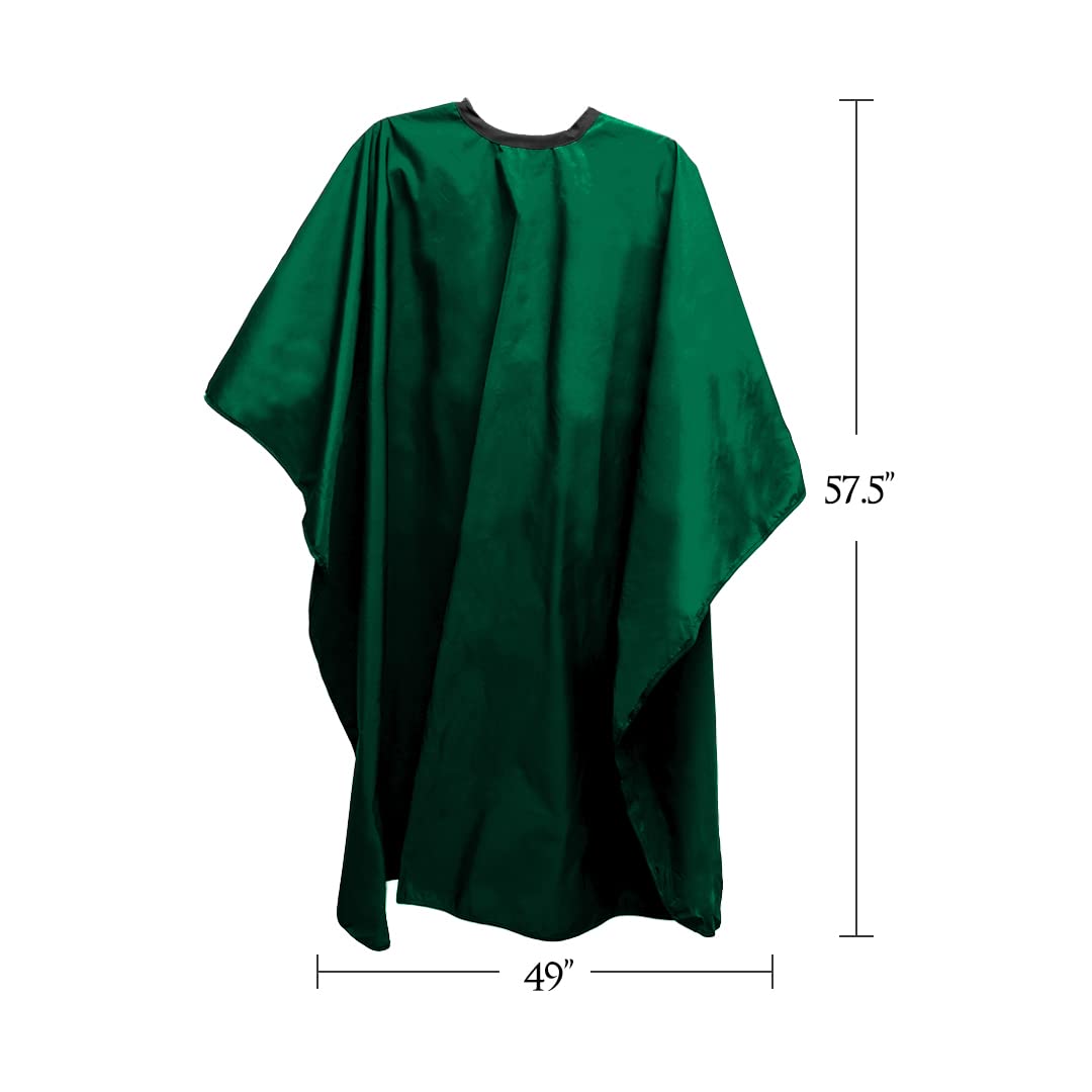 Betty Dain Lightweight Crinkle Nylon Hair Cutting / Styling Cape, Green