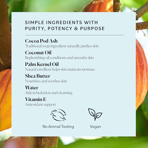 Sky Organics - African Black Soap Bar, 16 oz - Deep Cleansing Face Wash & Body Wash - Cocoa Pod Ash - Blemish, Oily & Combo Skin - Natural, Vegan & Cruelty Free - Skin Care