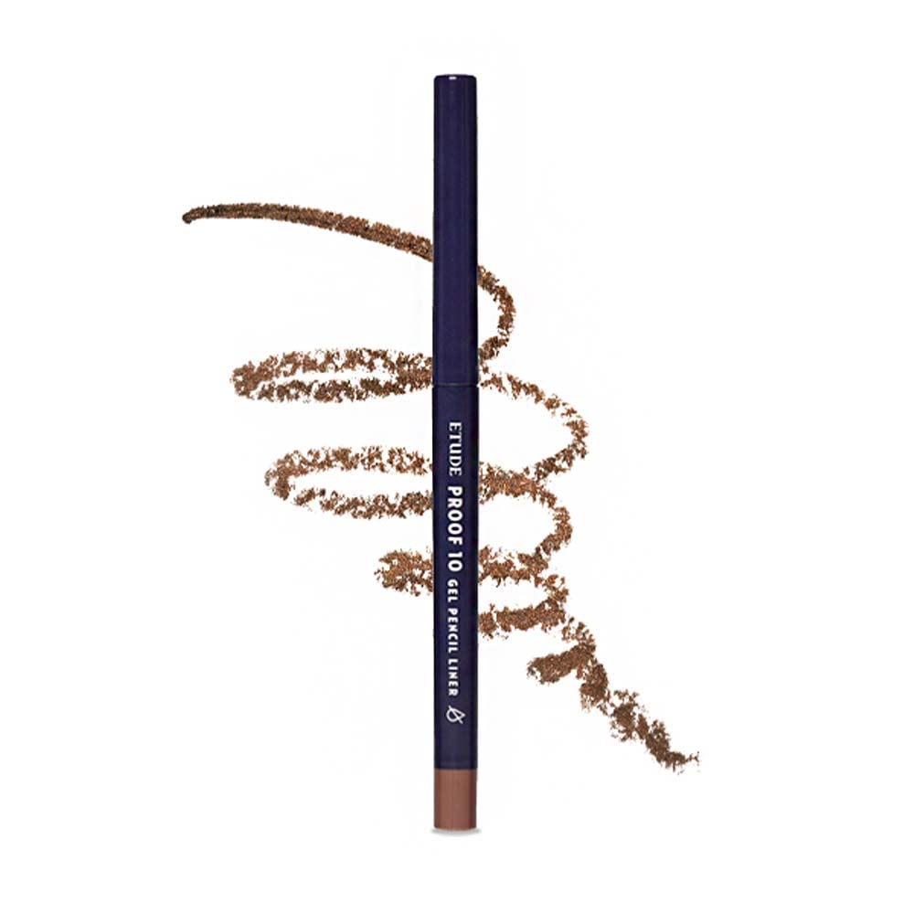 ETUDE Proof 10 Gel Pencil Liner 0.3g (#6 Honey Bronze) | Creamy Gel Texture Eyeliner with Wearable Shades to Create Precise Line Eye Makeup without Efforts, Korean Makeup, Perfect for Gift