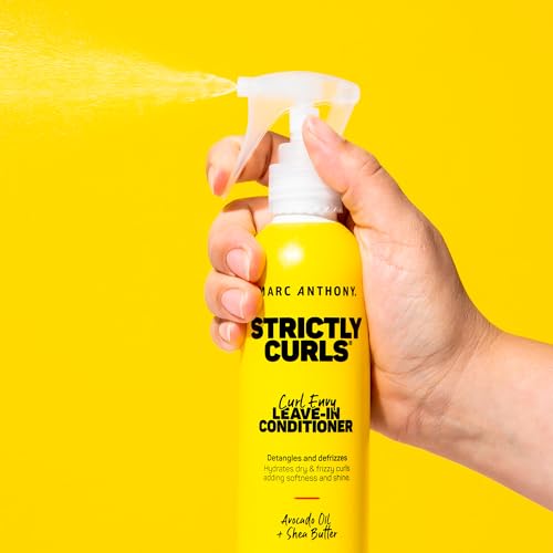 Marc Anthony Leave-In Conditioner, Strictly Curls - Shea Butter, Vitamin E & Avocado Oil Softens & Defines Coarse Curls - Sulfate-Free Anti-Frizz Styling Product For Curly, & Wavy Hair