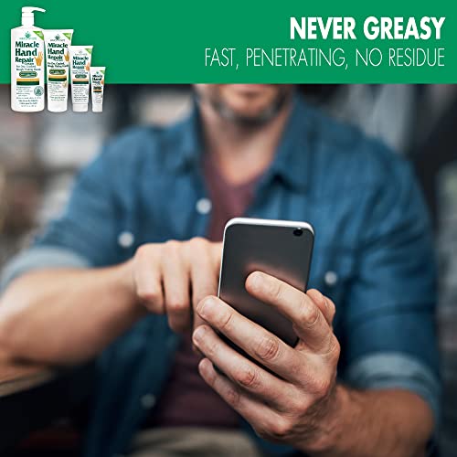 Miracle of Aloe Miracle Hand Repair Cream 1 oz Healing Aloe Vera Lotion for Dry, Cracked Hands with 60% Ultra Aloe Gel - Moisturizes, Softens, and Repairs - Non-Greasy (3-Pack)