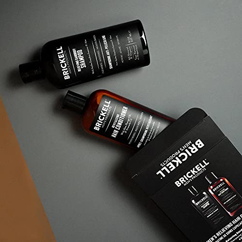 Brickell Men’s Daily Relieving Hair Care Routine, Dandruff Shampoo and Conditioner Set For Men, All Natural and Organic, Scented