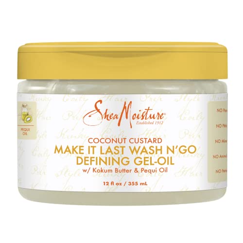 SheaMoisture Coconut Custard Make It Last Wash N Go Defining Gel Oil Unisex Gel 12 Ounce (Pack of 1)