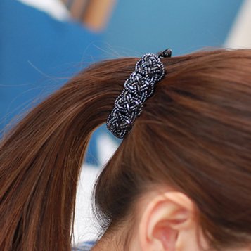 (3.2) Black : Meilliwish Noble Beautiful Lady Banana Hair Clip Ponytail Holder(H36)(Black)
