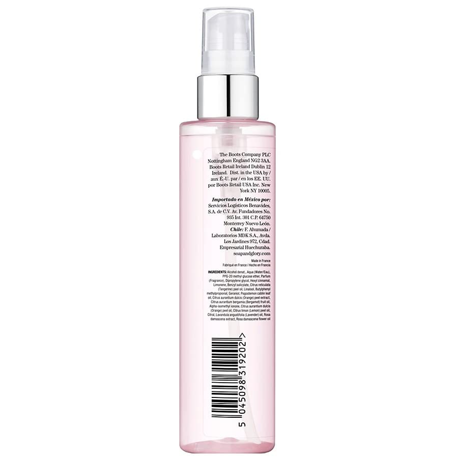 Soap & Glory Original Pink Fragrance Spritz - Lavender Oil + Rose & Citrus Bergamot Scented Body Mist Spray for Women (110ml)