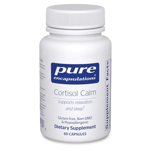 Pure Encapsulations Cortisol Calm - Supports Cortisol Health & Relaxation - Contains Ashwagandha & L-Theanine - Restful Sleep - 60 Capsules