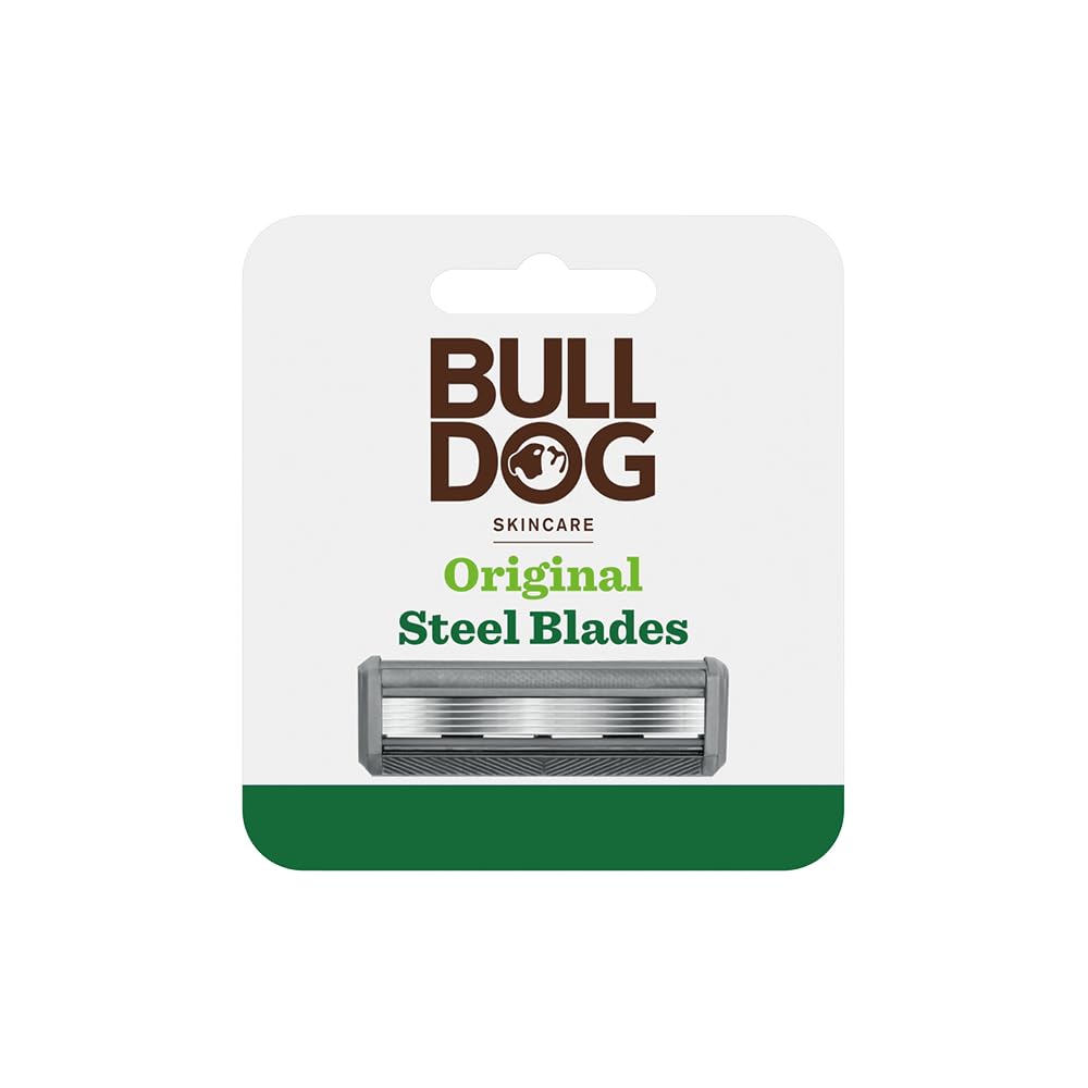 Bulldog Skincare Original Steel Blades - Men's Razor Blade Refills – Contains 4 Blade Heads