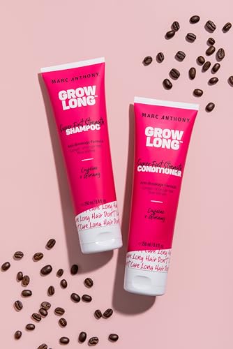 Marc Anthony Shampoo and Conditioner Set, Grow Long Biotin - Anti-Frizz Deep Conditioner For Split Ends & Breakage - Vitamin E, Caffeine & Ginseng for Curly, Dry & Damaged Hair