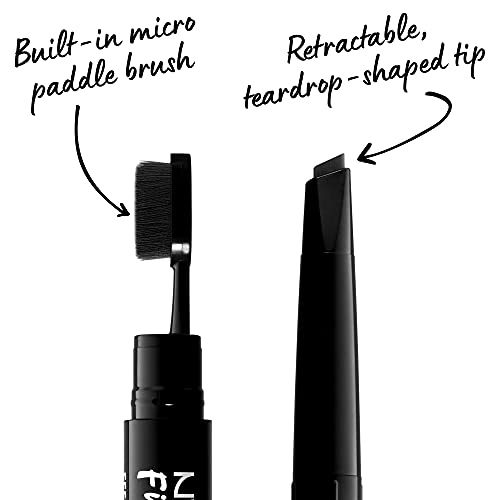 NYX PROFESSIONAL MAKEUP Fill & Fluff Eyebrow Pomade Pencil, Black