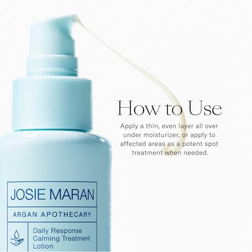Josie Maran Argan Apothecary Daily Response Moisturizing Lotion - 2-in-1 Redness Reducing Skin Care & Spot Treatment with 3% OTC Sulfur & Tea Tree Oil - Face Lotion for Oily Skin (1.7 fl oz / 50 ml)