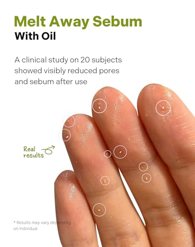 P.CALM Underpore Holy Basil Cleansing Oil – Holy Basil & Tea Tree for Deep Pore Cleansing, Blackhead Removal, and Makeup Removal, Korean Skincare (190ml / 6.42 fl.oz)