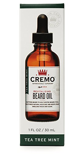 Cremo Revitalizing Beard Oil, Astonishingly Superior, 1 Ounce Bottle, Tea Tree Mint Scent