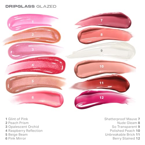 MORPHE Dripglass High Shine Lip Gloss - Semi-Sheer or Full Coverage Lip Color with Glass-Like Shine and Nonsticky Finish - Infused With Squalane & Vitamin E - Shatterproof Mauve (0.13 Fl Oz)
