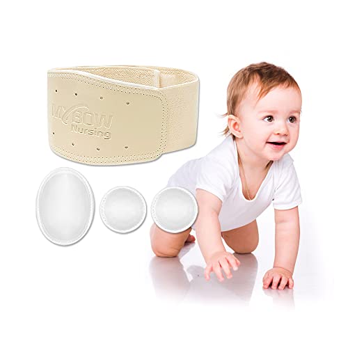 Umbilical Hernia Belt Baby Belly Button Band Newborn Cover Infant Tummy Wrap Umbilical Cord Belt Baby Support Truss Child Adjustable Belly Band Abdominal Navel Relief (Medium)