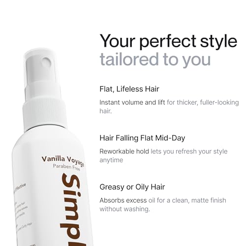 Himalayan Sea Salt Spray for Straight & Wavy Hair - All Natural, 5 Ingredient, Texturizing & Volumizing Product - Vanilla Scented - Adds Volume, Texture, Beach Look to Men & Women, 237ml...