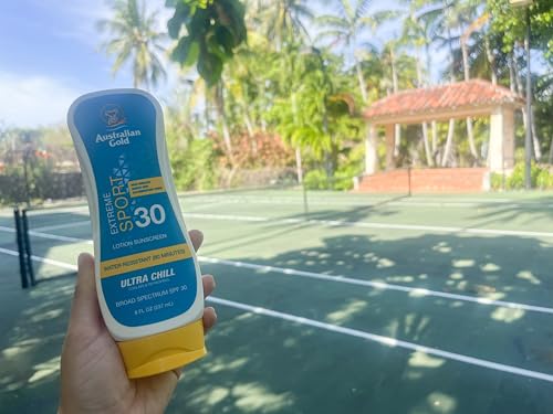 Australian Gold Extreme Sport Sunscreen Lotion SPF 30, 8 Ounce | Broad Spectrum | Sweat & Water Resistant | Non-Greasy | Oxybenzone Free | Cruelty Free