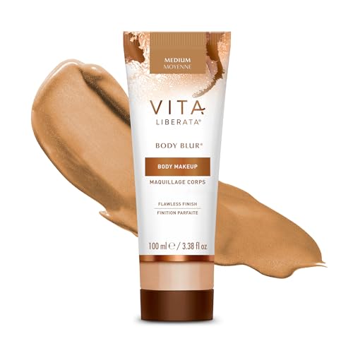 Vita Liberata Body Blur, Leg and Body Makeup. Skin Perfecting Foundation for Flawless Bronze, Easy Application, Radiant Glow, Evens Skin Tone, New Packaging